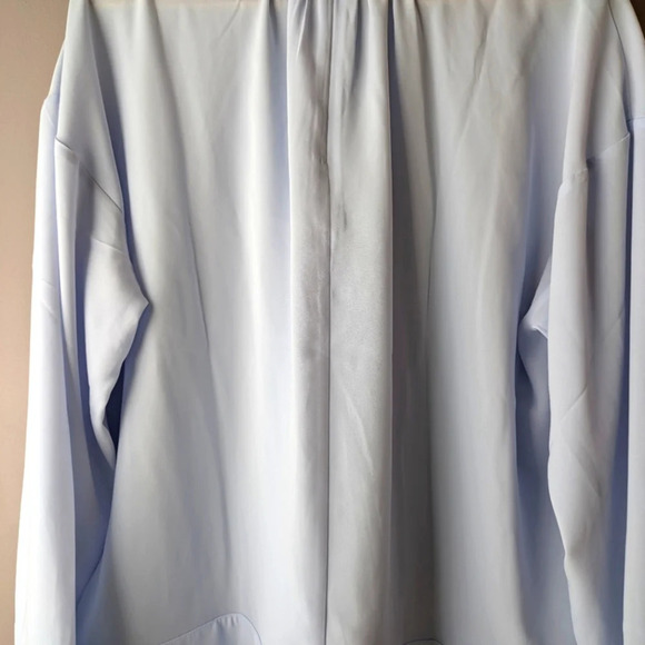 Elizabeth and James blue chiffon long sleeves blouse XXL NWT - Picture 7 of 11